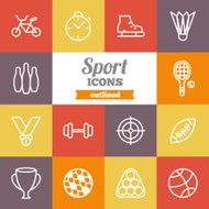 Set of flat sport icons