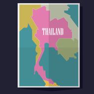 Map of Thailand - vector illustration