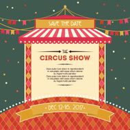 Vintage circus show poster template