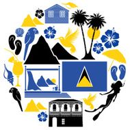St Lucia Icon Set
