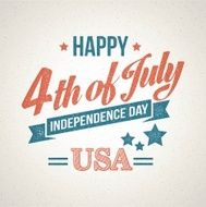 Retro typography card Independence Day Vector illustration N14