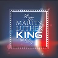 happy martin luther king day greeting lettering decorative text