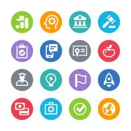 Business Icons - Circle Illustrations N3