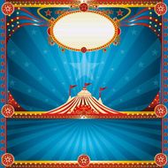 Square circus blue card
