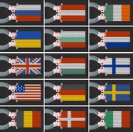 Set of flags different countries N2