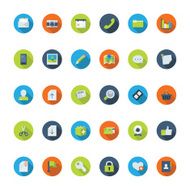 Website and App Flat Icon Set - 4 color layers N2