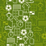 Sports seamless pattern with soccer symbols N6