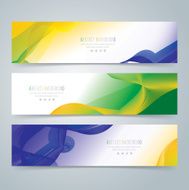 Vector banner in Brazil flag concept