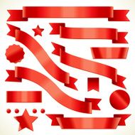 Heraldic red Ribbons