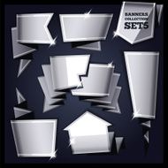 Silver Speech Bubbles Collection Set5