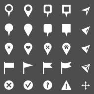 Vector Set of GPS Icons Map Markers and Pointers N5