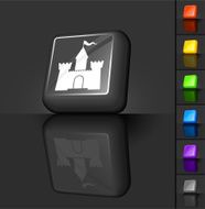 medieval castle 3D button design