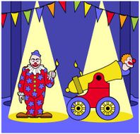 clowns and cannon