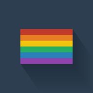 Flat rainbow flag