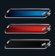 metallic racing banner