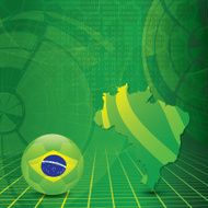 Brasil Soccer green background N2