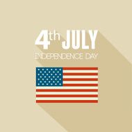 American Independence Day Patriotic background Flat design N14