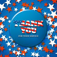 Thank you for your service military appreciation card with star