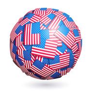 Vector US flags sphere
