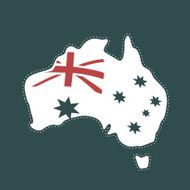 Map of Australia vector