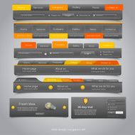 Web design navigation set N7