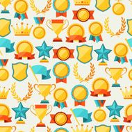 Seamless pattern with trophy and awards N9