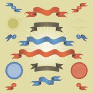 Retro Vintage Banners Ribbons And Flags N2