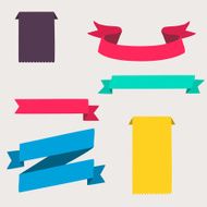 Set of design elements banners ribbons Vector illustration N7
