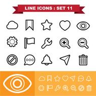 Line icons set 11