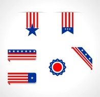USA themed design elements