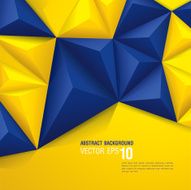 Vector geometric background in Swedish flag concept