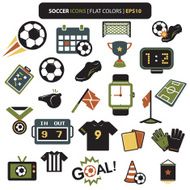 Soccer icons colors