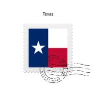 State of Texas flag postage stamp