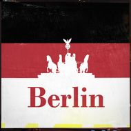 Berlin Germany Brandenburg gate retro style N2