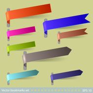 Vector bookmarks set Easy to edit N3