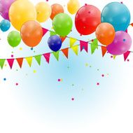 Color Glossy Balloons Background Vector Illustration N122