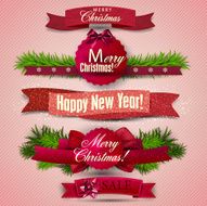 Merry Christmas and Happy New Year tags