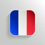 Vector Button - France Flag Icon