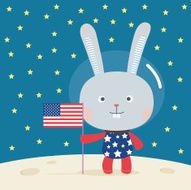 Space Bunny on Moon