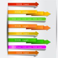 Colorful bookmarks and arrows for text N4