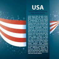 Patriotic wave background with stripes stars
