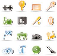 Simple Sports gear and tools icons