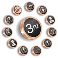 bronze olympic medal (icon) set