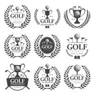 Golf Emblem design set