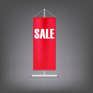 Sale banner Red advertising stand