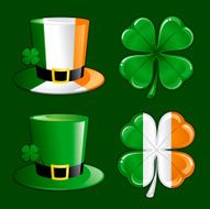 Irish hat and clover