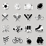 sports equipment stickers