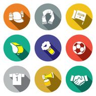 Attributes Soccer fan icon collection