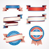 USA banners and flags