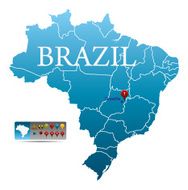Brazil map with navigation icons